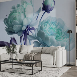 Carta da parati fiori ad acquerello