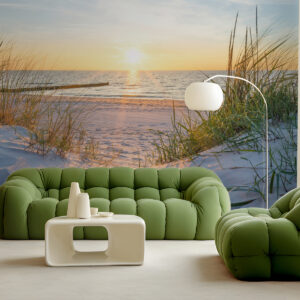 Carta da parati Foto / Panorama Dunes Beach con tramonto