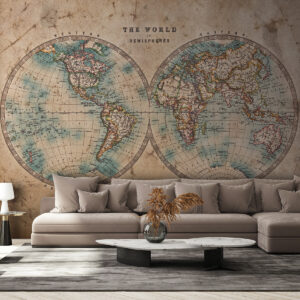 Carta da parati Mondo, mappa e atlante