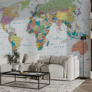 Carta da parati Mappa del mondo