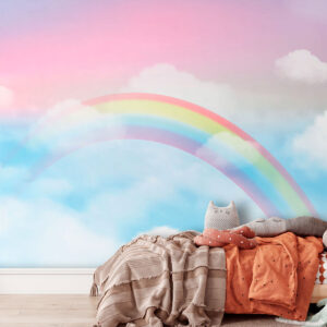 Carta da parati Fantasia paesaggio magico arcobaleno nel cielo