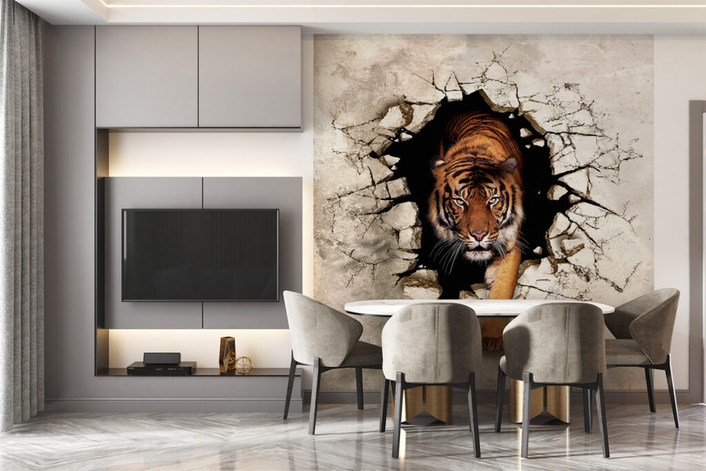 Carta da parati tigre 3D