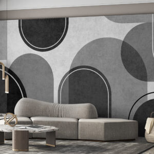 Carta da parati Archi geometrici in grigio
