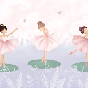 Carta da parati Paesaggio con ballerine danzanti