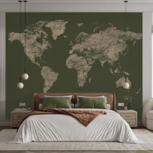 Carta da parati Mappa del mondo con texture