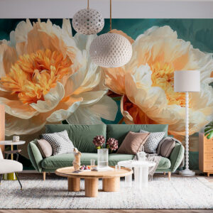 Carta da parati Peonie