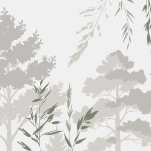 Carta da parati Alberi ed erba