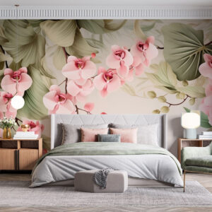 Carta da parati Orchidee, fiori sospesi