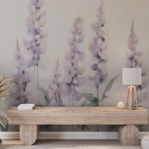 Carta da parati Fiori astratti imitazione di pittura