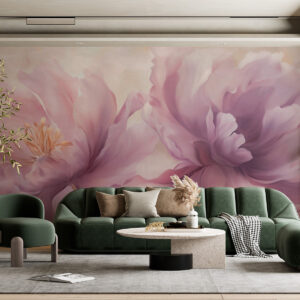 Carta da parati Grandi fiori di peonia