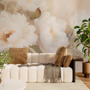 Carta da parati Peonie in stile vintage